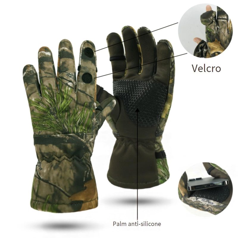 Hochwertige Jagdhandschuhe im Camouflage-Design für Damen und Herren – warmes Fleecefutter, rutschfest und wasserdicht für Outdoor-Aktivitäten_voghion.com