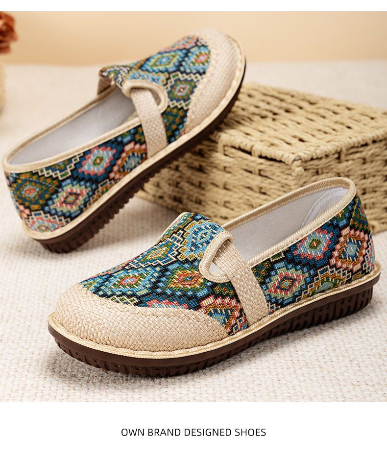 Damenschuhe Alte Peking-Stoffschuhe Mittleren Alters und ältere Mutterschuhe Freizeitschuhe Weichen Sohlen Einzelschuhe_voghion.com