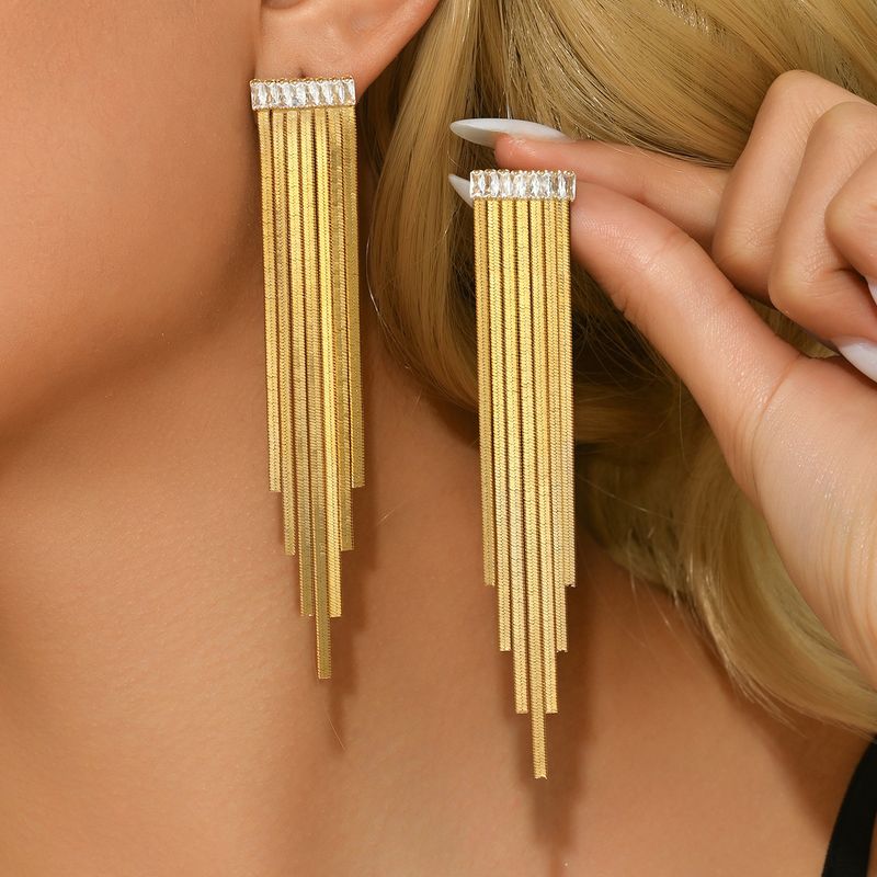 14K echtes gold galvanisierte ohrringe mit herz-förmigen quaste exquisite high-end-ohrringe, personalisierte und_voghion.com
