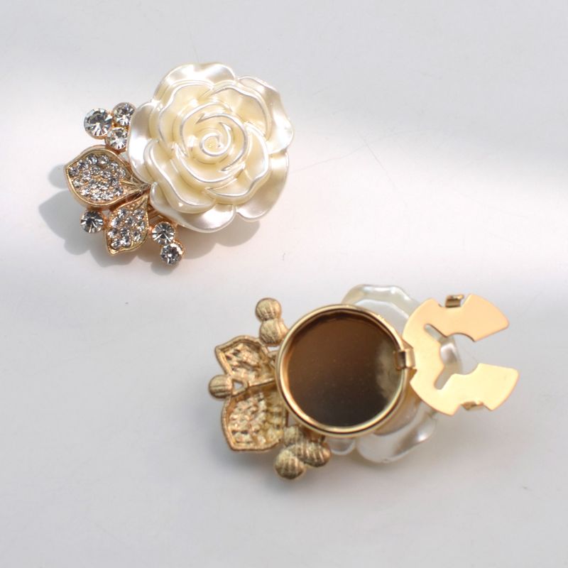 Set di gemelli con clip e bottoni, con strass, per camicie e accessori alla moda_voghion.com