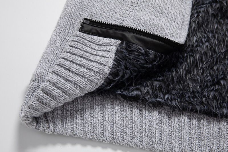 Abbigliamento maschile 2024 Inverno Uomo foderato in pile ispessito con cappuccio maglione cardigan giacca moda sottile maglia cappotto_voghion.com