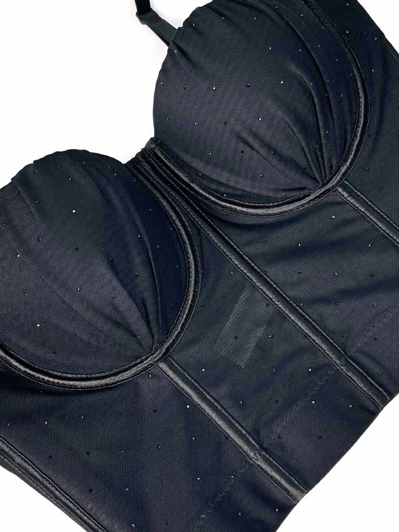 Damenbekleidung Neue mehrfarbige, plissierte, geraffte BH-Cups, Hosenträger, bequeme Weste, Oberteil mit Fischgräten-BH, Oberbekleidung_voghion.com