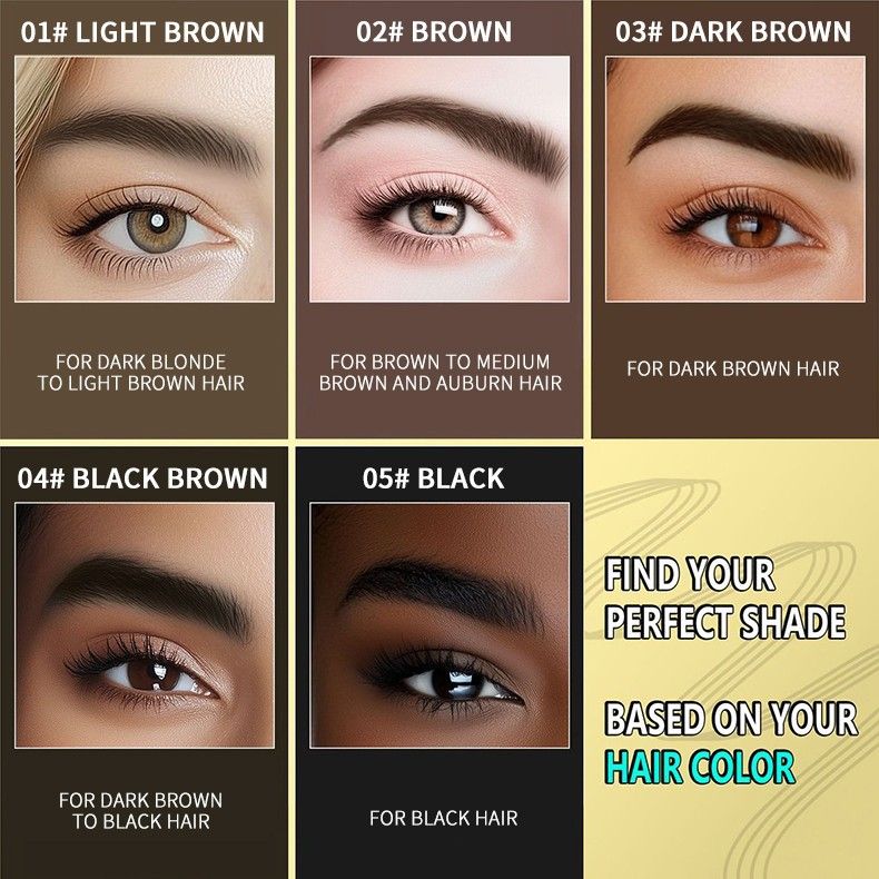 OCHEAL Double-headed Four-pronged Eyebrow Pencil Four-claw Eyeliner Waterproof And Sweat-proof Three-dimensional Wild Eyebrow Glue Setting Liquid_voghion.com