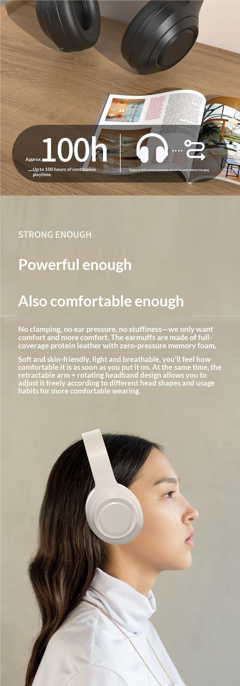 Digitex Digitex 2024 New Over-Ear Wireless Bluetooth Headphones Wired Microphone For Computers, Compatible With Sony Xiaomi 1456_voghion.com