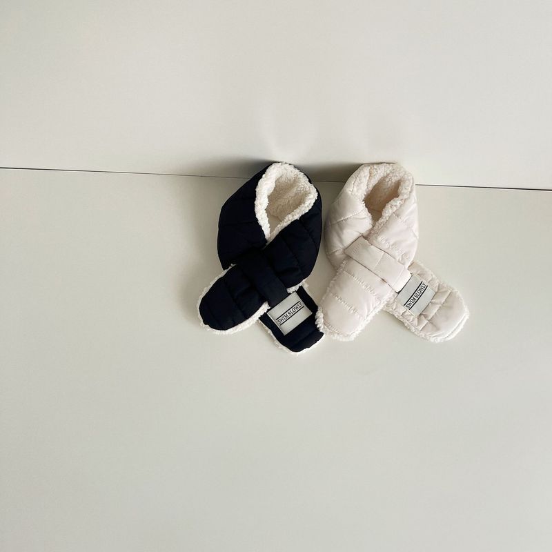 Écharpe pour enfant, ensemble d'hiver, couleur unie, chaud, pour bébé_voghion.com