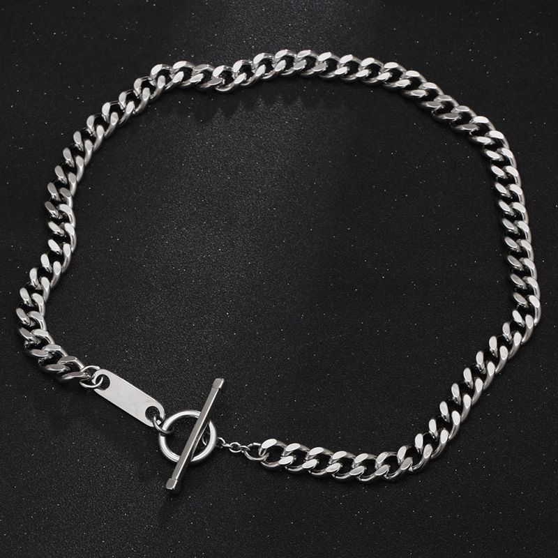 Kubanische Kette Unisex Trendy Ins Hip Hop Übertrieben Titan Teel High Treet Halskette YL490_voghion.com