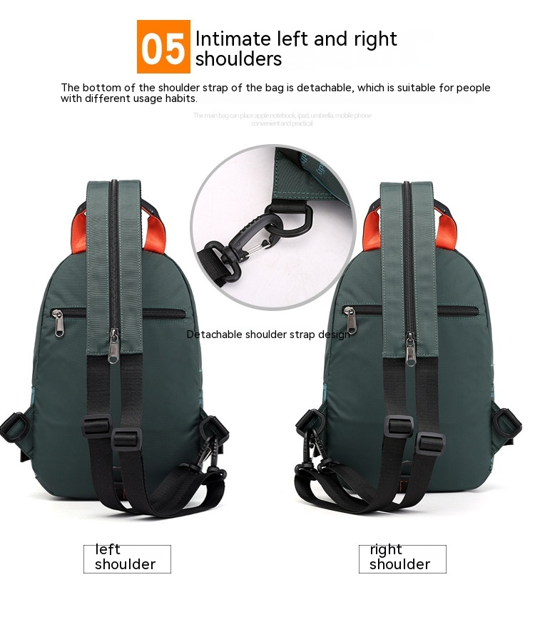 Nueva mochila informal versátil para exteriores para hombre, multifuncional, de moda, de nailon impermeable, bandolera de un solo hombro._voghion.com