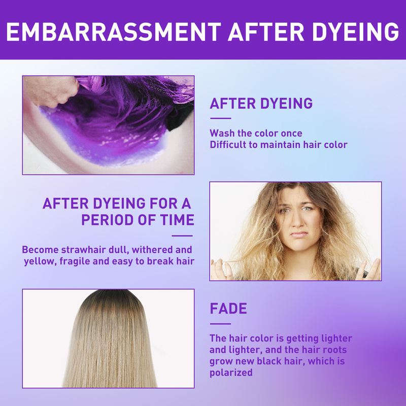 Fading, Yellowing, and Yellowing After Bleaching, Gray Hair Care Lock Fixed Color Shampoo_voghion.com
