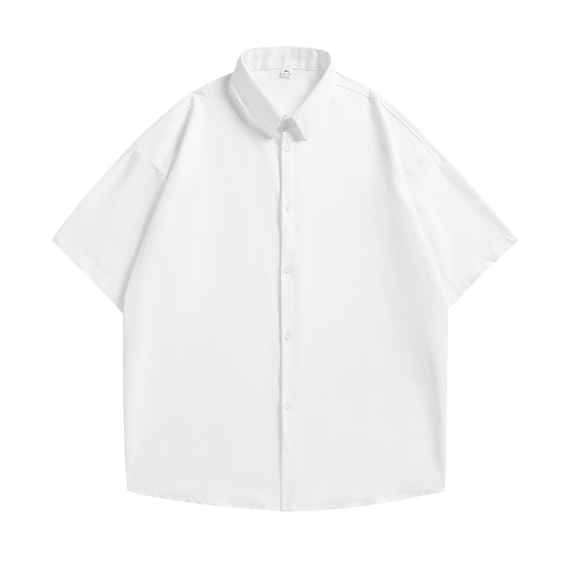 2024 Summer Neit Liicht, Dënn, Cool, Loose, Moudlecht Mark Schëllerklappen Kraang Einfarweg Äis Seid Kuerzärm Hemd_voghion.com