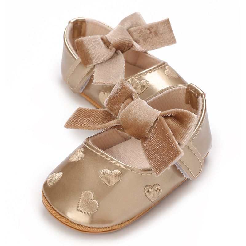 Scarpe per mamma e bambino Primavera e autunno nuove scarpe da principessa per bambina con fiocco antiscivolo con fondo morbido da 0-1 anno_voghion.com