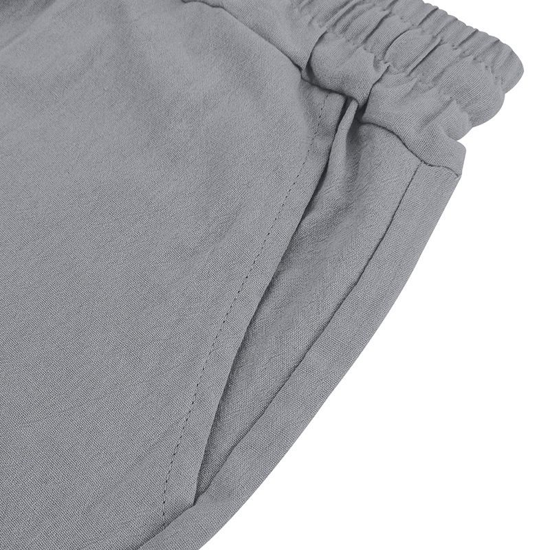 Camicia da spiaggia a maniche lunghe, semplice, traspirante, in lino, casual e ampia, da uomo, stile hawaiano, stile transfrontaliero americano._voghion.com