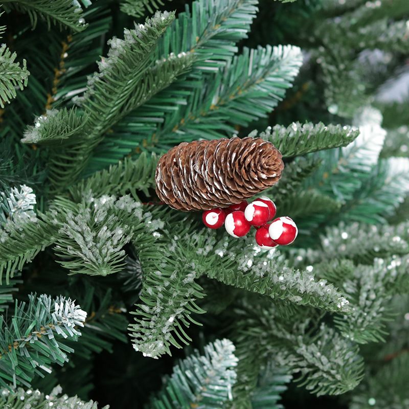 Christmas Decorations, Christmas Tree Dipped In White Snow PE & Spvc Red Fruit Mixed Automatic Tree Christmas Tree_voghion.com