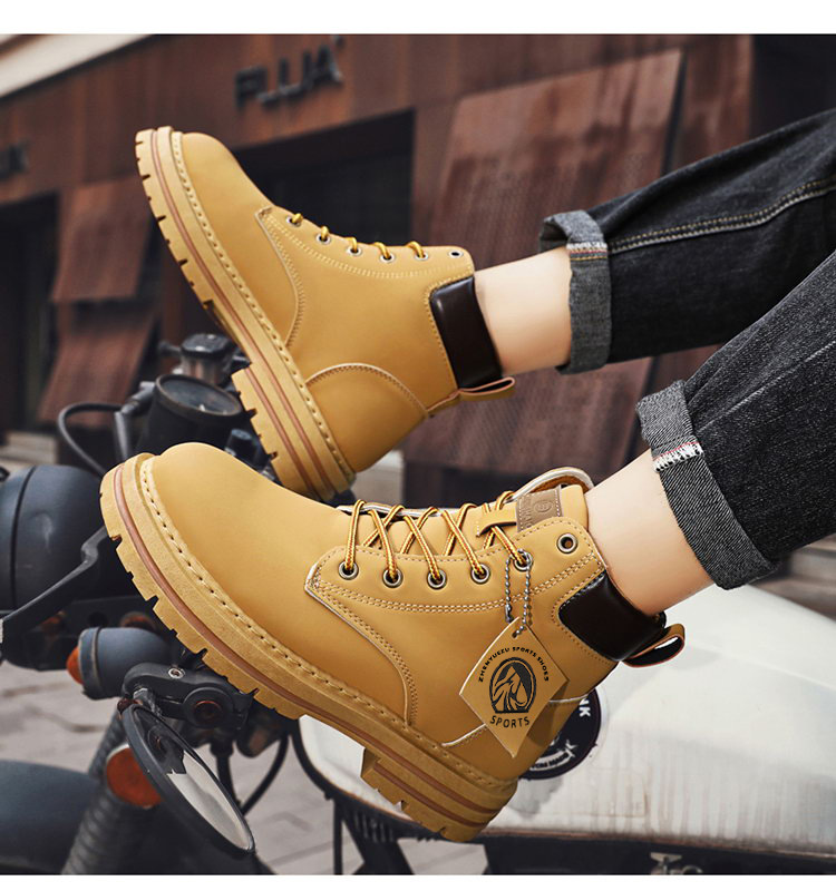 Botas Martin populares masculinas tamanho extra grande 48 botas masculinas estilo retrô britânico botas de trabalho de cano alto botas de couro_voghion.com