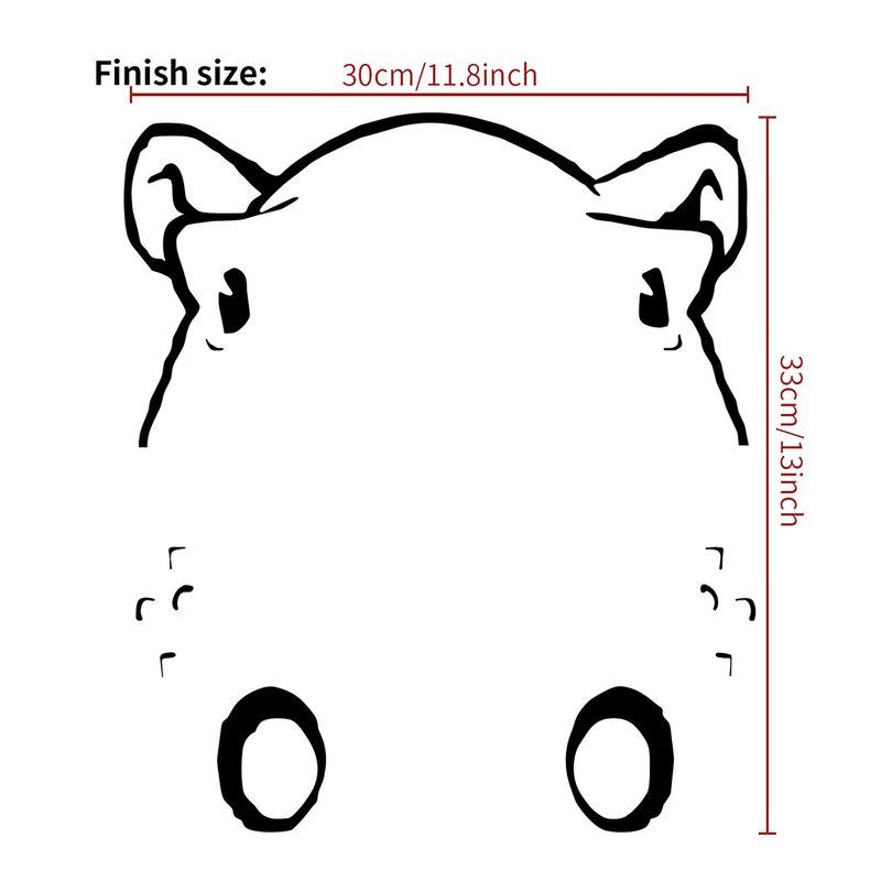 Cartoon horror mouth opening expression PVC JS-N self-adhesive emoticon pack toilet sticker_voghion.com