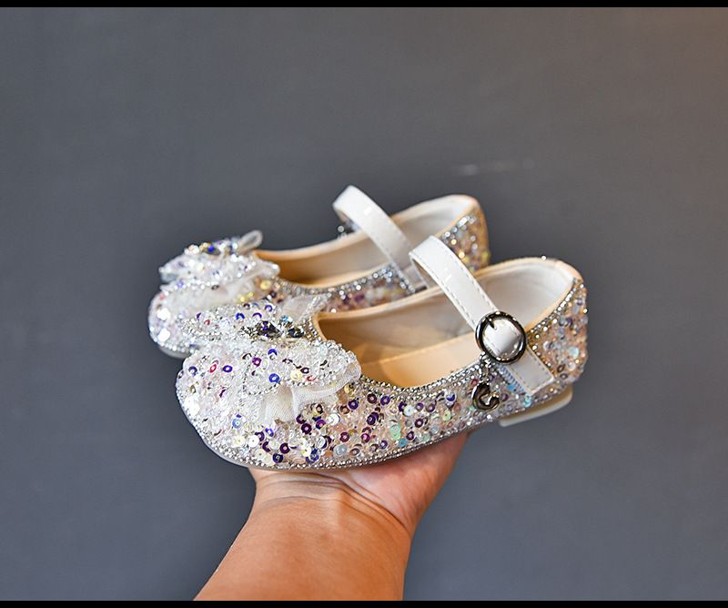 9137 herbst kinder Neue Mädchen Breiten Mund Schmetterling Prinzessin Mädchen Funkelnden Kristall Einzelnen Schüler Leistung Schuhe_voghion.com