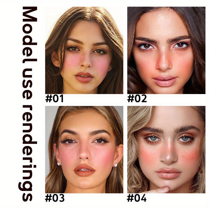 Cream Blush Lightweight Formula, Natural Color, Long-Lasting - Easy To Blend, Multi-Functional For Daily/Stage/Evening Makeup_voghion.com