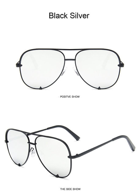 Vintage Aviation Solglasögon Kvinna Märke Designer Solglasögon Solglasögon Kvinna Retro Gradient Spegel Mode Förare Oculos De Sol_voghion.com