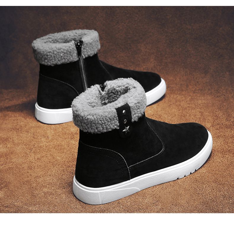 Winter Schneestiefel Warme Baumwollschuhe Mode Baumwollstiefel Herrenschuhe_voghion.com
