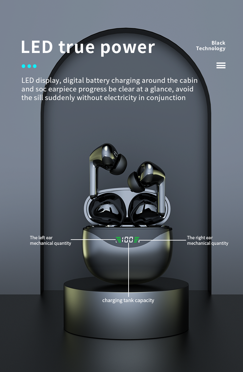 TWS Wireless Bluetooth Headphones LED Display 235mah Charging Box 9D Stereo In-Ear Sports Waterproof Bluetooth 5.1 Headset_voghion.com