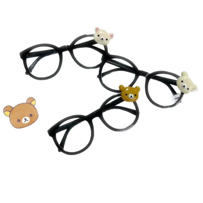 Cute Bear Face Slimming Subculture Cute Photo 2D High Quality Glasses Frame_voghion.com