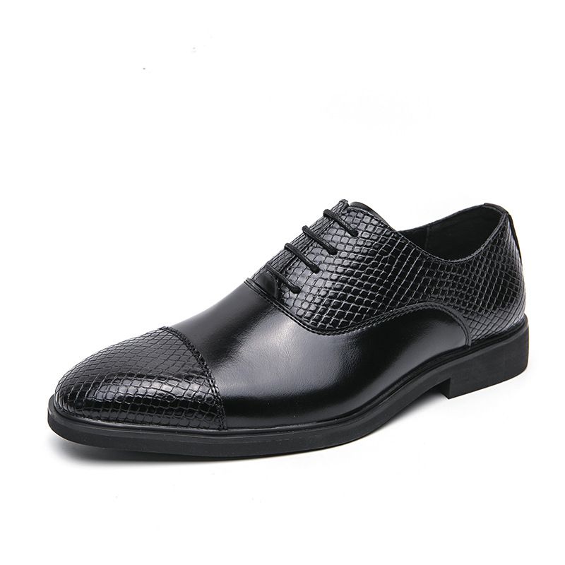 Formal Business Leather Fashionable Office Casual Shoes, Autumn New Style, Pointed And Oversized Men's Shoes_voghion.com