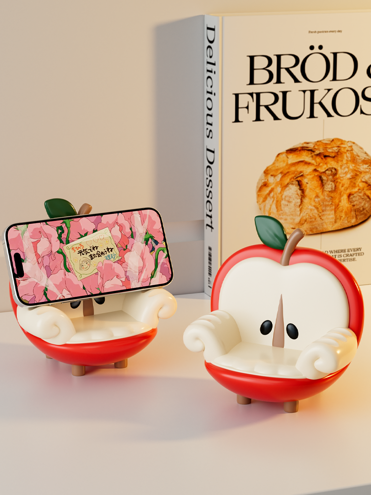 Supporto per telefono con divano a forma di frutta, grazioso ornamento da scrivania, ufficio, soggiorno, decorazione per la casa, regalo di compleanno_voghion.com
