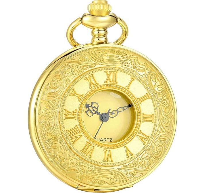 Quartz Pocket Watch Pastoral Style Retro Roman Hollow Pocket Watch For Men And Women With Clothing Accessories Quartz Watch_voghion.com
