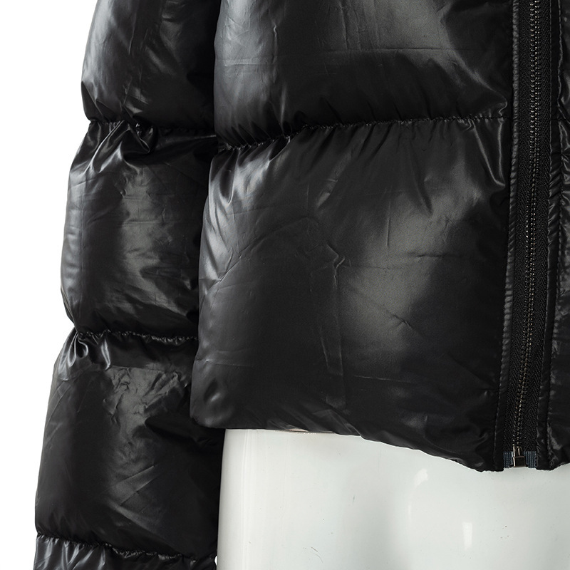 Women's Clothing winter ins thick snap button neck coat warm cotton coat_voghion.com