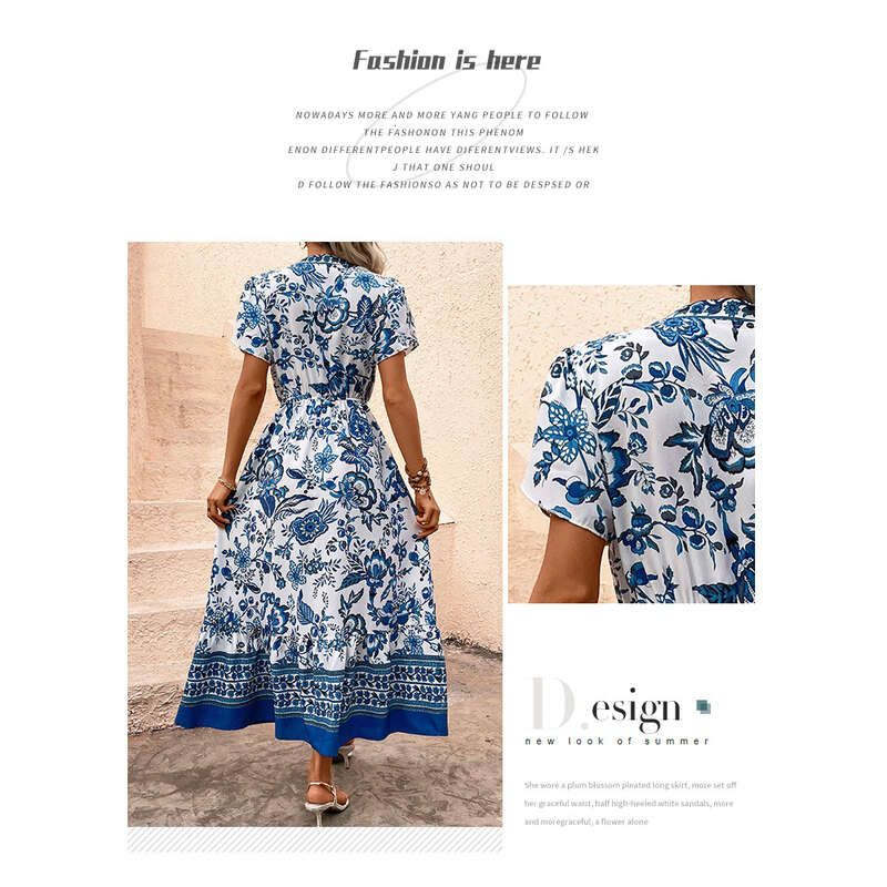 Sommerkleid für Damen, Bohemian-Stil, bedruckt_voghion.com