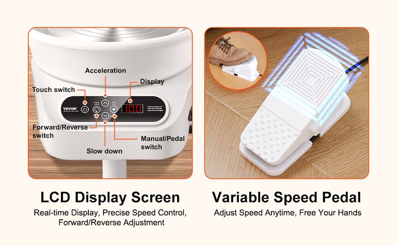 Pottery Wheel, 11 inch Pottery Forming Machine, 450W Electric Wheel for Pottery with Foot Pedal and LCD Touch Screen, Direct Drive Ceramic Wheel with _voghion.com