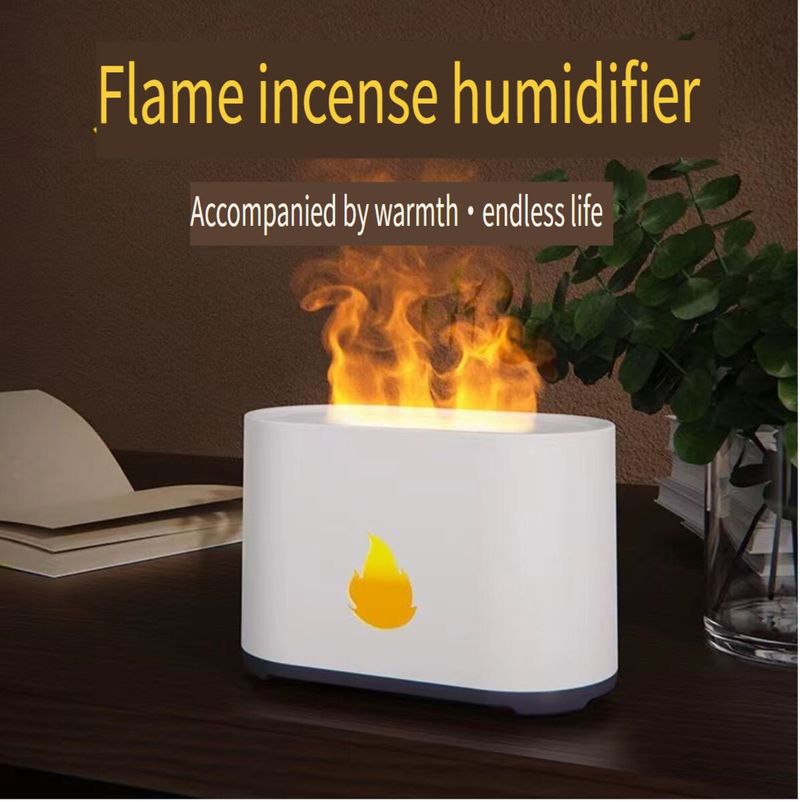 Nordic Flame Humidifier - Aromatherapy Diffuser With Atmosphere Light For Bedroom/Office_voghion.com