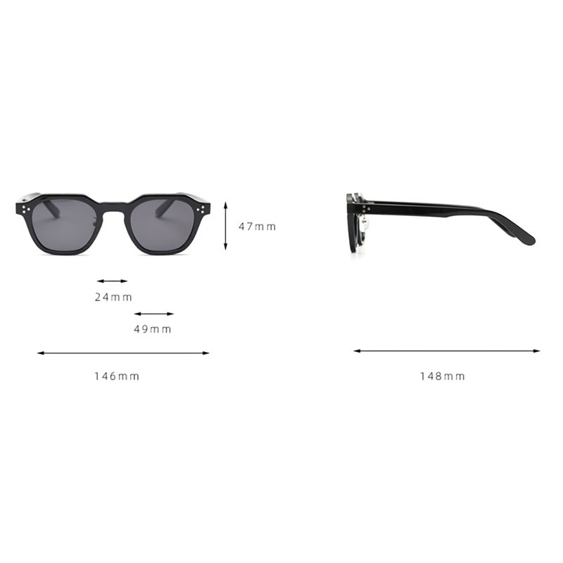 New Arrivals Polarized Sun Glasses for Women Mens TR90 Square Polygon Vintage Sunglasses with Thick Frame Brand Design Retro Eyewear_voghion.com