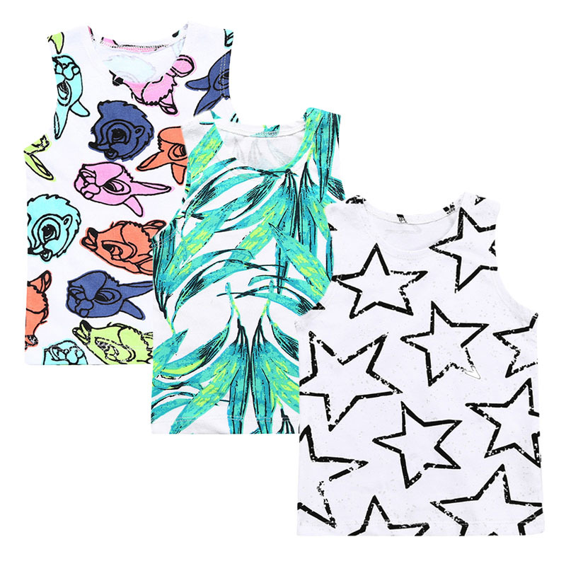 Mother&Kids Baby summer vest cartoon print sleeveless absorbent breathable cotton for boys and girls casual_voghion.com