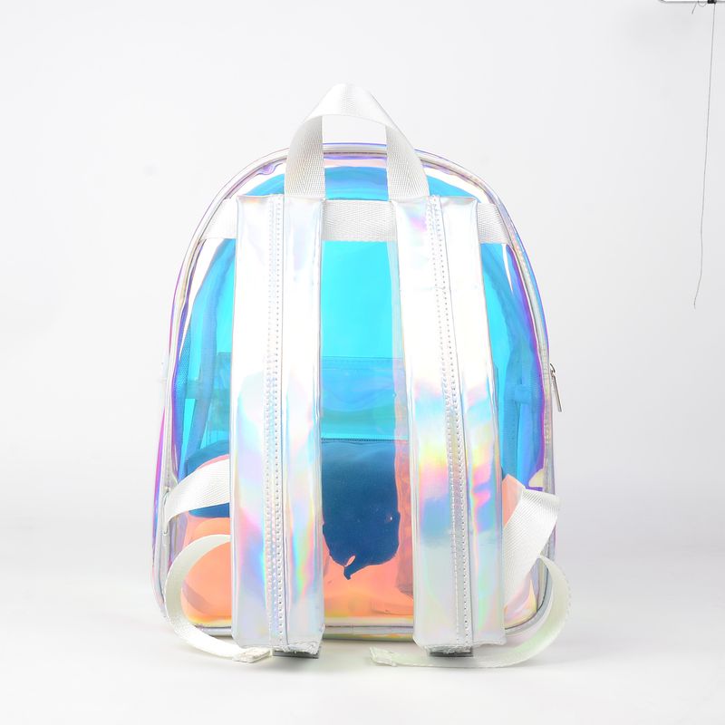 Zaino trasparente semplice coreano in TPU con miscelazione di colori laser per la primavera e l'estate 2025_voghion.com