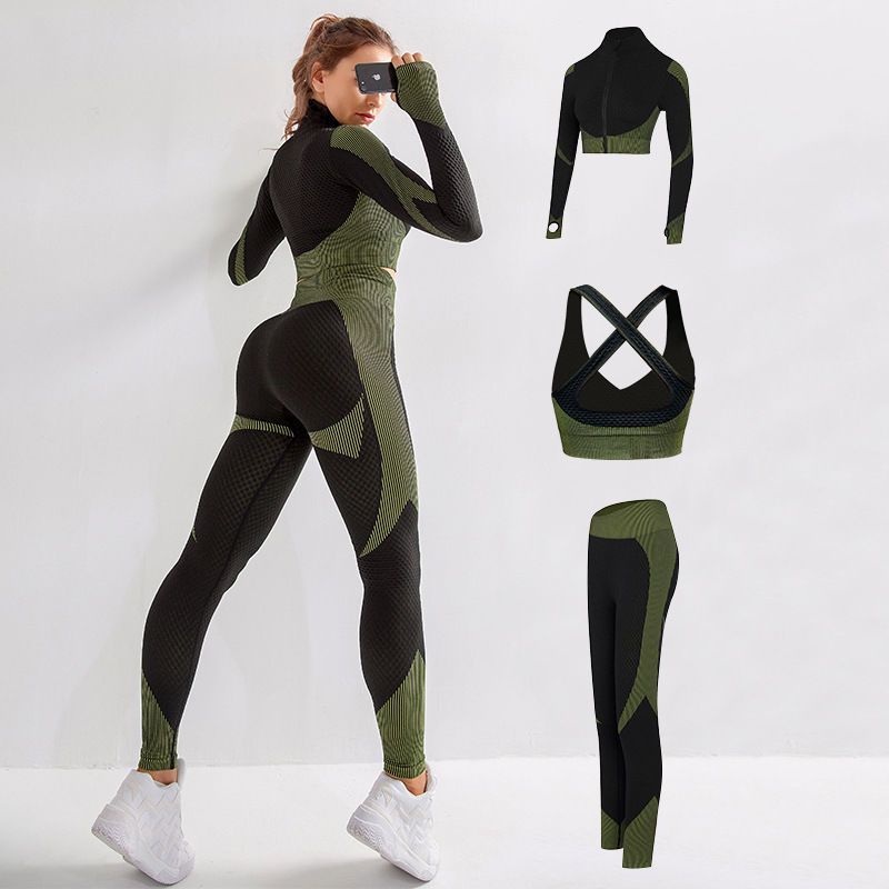 【 Colecția 3178 People 】 Haine de fitness tricotate fără cusături pentru yoga, pentru femei, jachete sport, slăbire cu uscare rapidă_voghion.com