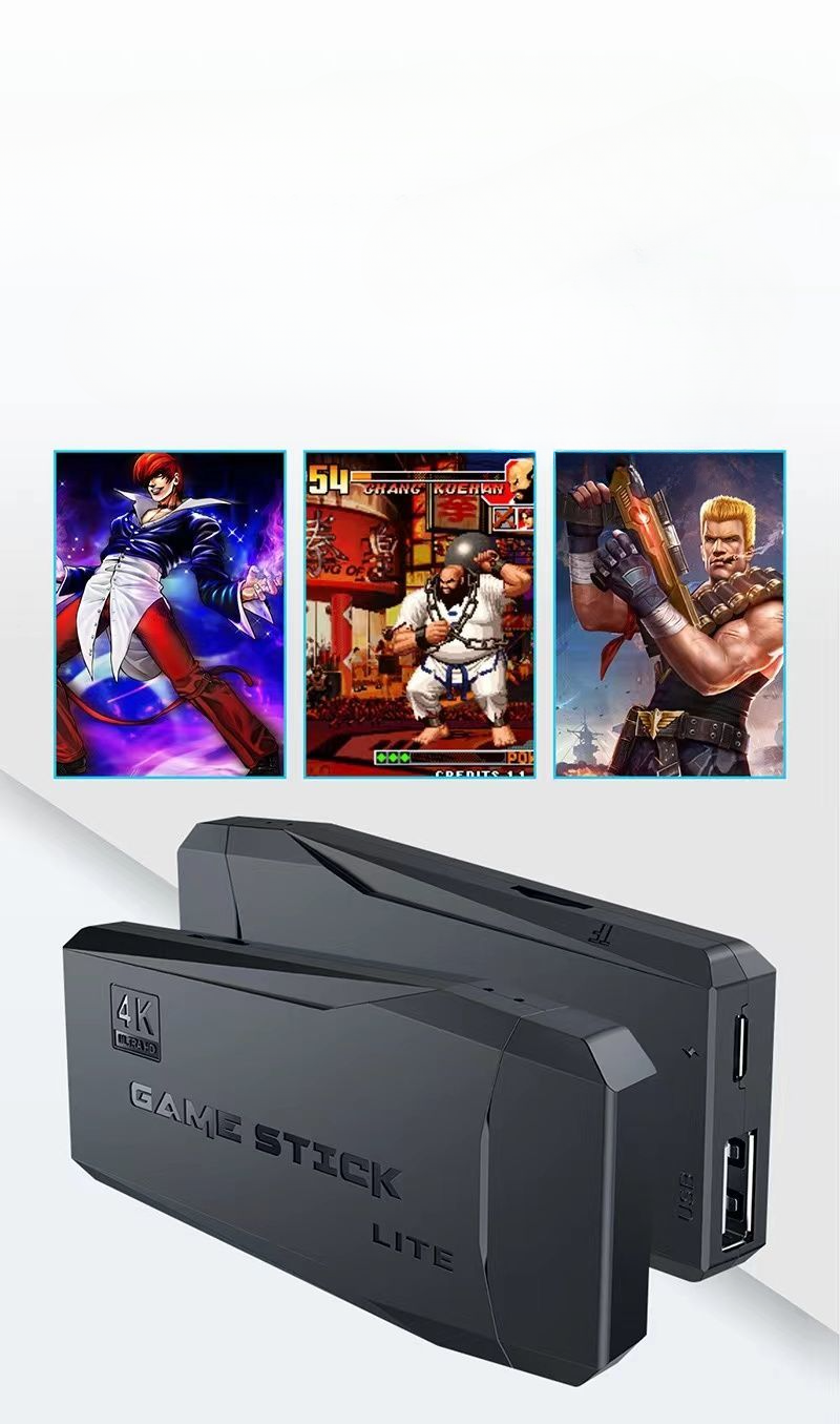 2024 New Home Console with TV 3D Classic Nostalgic Arcade Game HD 4k Wireless Childhood Duo_voghion.com