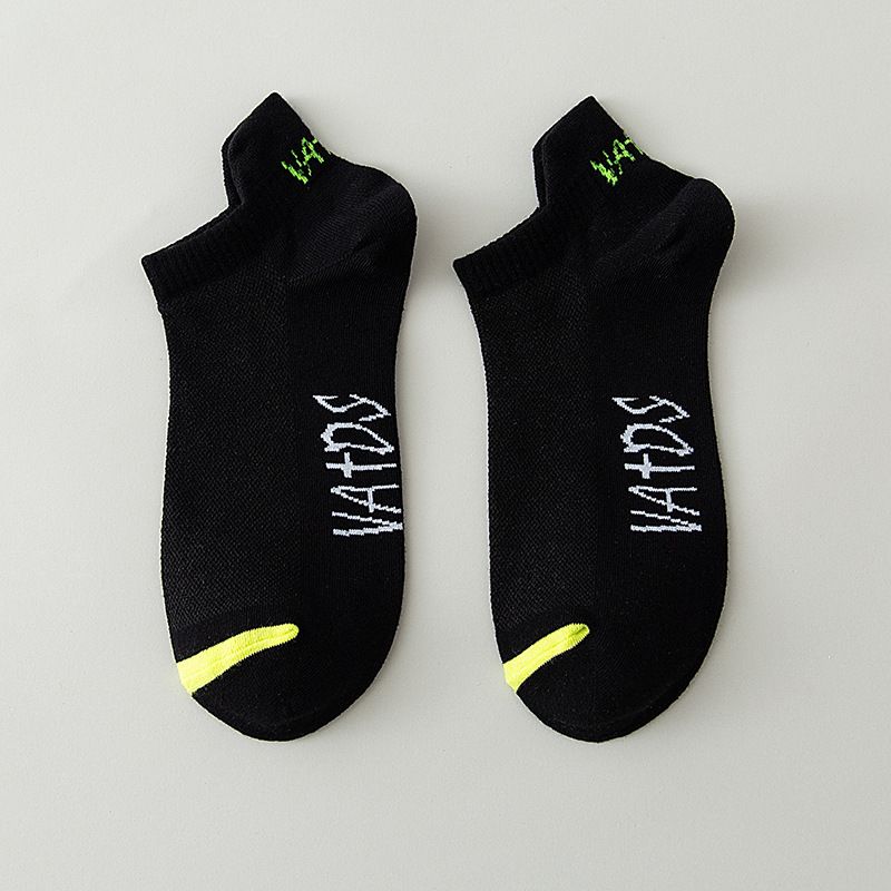 2025e Men's Summer Mesh Thin Ins Bright Boat Breathable Sweat-Absorbing Embroidered Short Candy Color Sports Socks_voghion.com