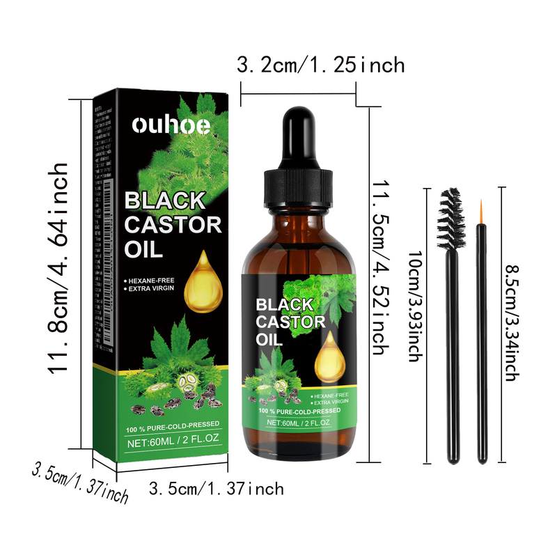 Der Rizinusöl-Conditioner von OUHOE verbessert die Festigkeit des Haaransatzes, nährt die Wurzeln, macht das Haar weich und beugt Haarausfall vor_voghion.com
