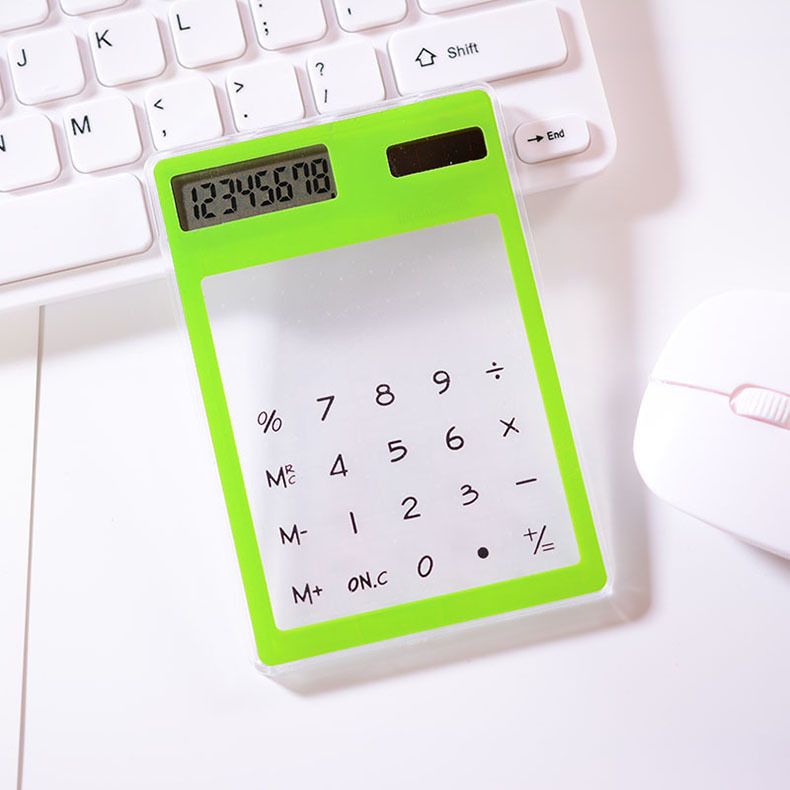 Transparent Calculator, Solar Touch Screen, Mini Creative Calculator, Student Office_voghion.com