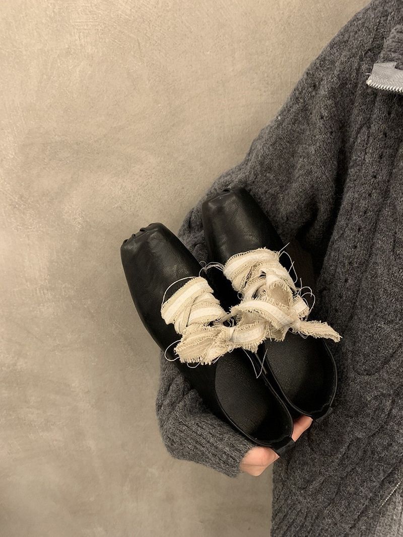Square Toe Chunky Heel Brown Leather For Women New Autumn Winter New Lace-Up Korean Fashion High-End Single Shoes_voghion.com