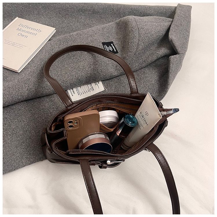 Tote Strukturierte Lässige Vielseitige Gürtelschnalle Schulter Nischendesign Pendlertasche_voghion.com
