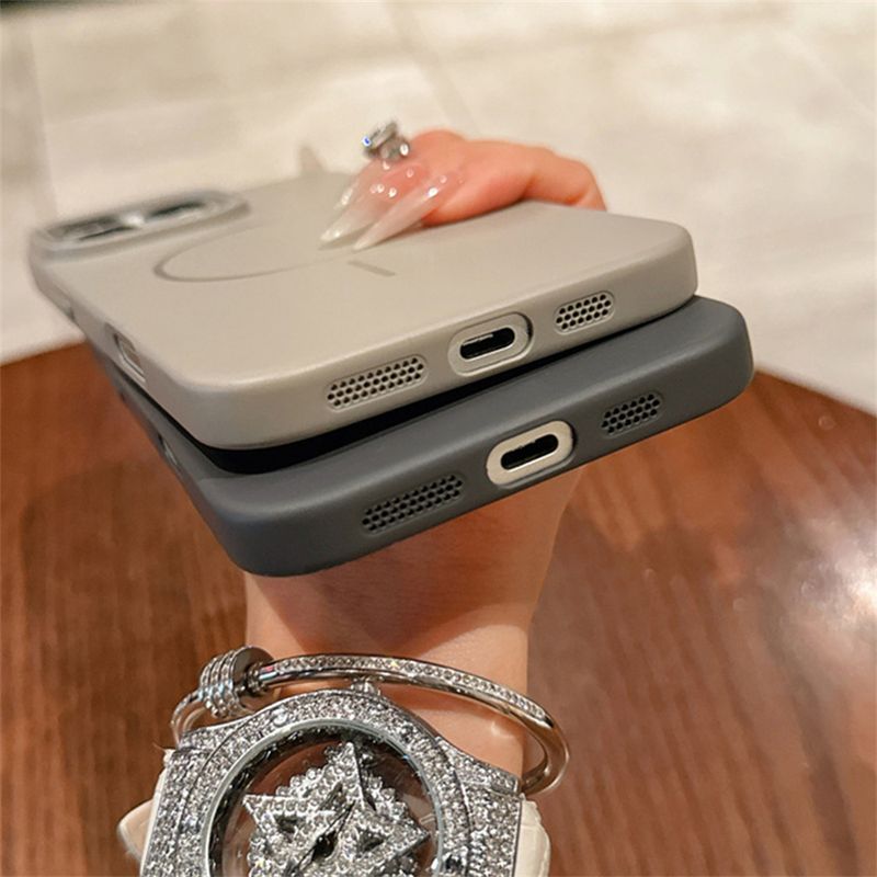 Luxury For Wireless Charging Solid PC Case For IPhone 13 16 15 12 11 Pro Max 14 Plus Magnetic Shockproof Phone Cover_voghion.com