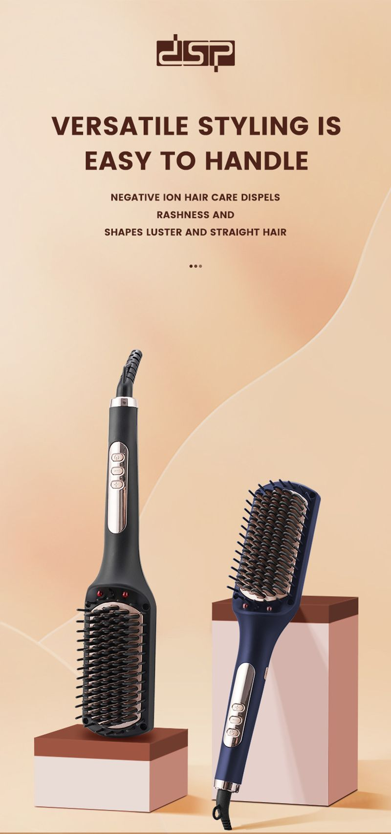 DSP Dansong Straight Hair Comb 11009_voghion.com