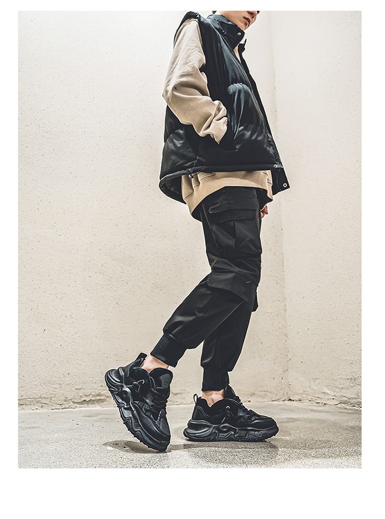 Scarpe da papà sportive alla moda e trendy con suola spessa per studenti casual autunnali, scarpe da uomo con fascia elastica in corda di canapa per giovani_voghion.com