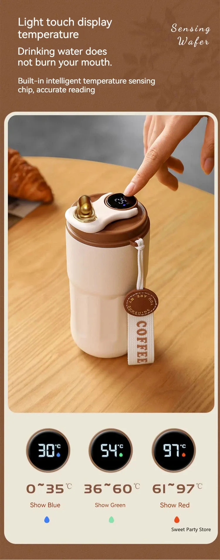 Smart Travel Mug 450 ml – Tragbarer Vakuumierer mit LED-Temperaturanzeige_voghion.com