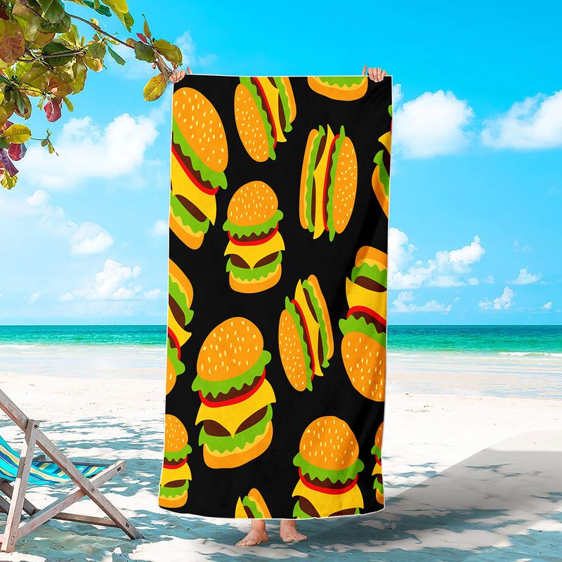 Toalha de praia de melancia estampada toalha de surf adulto cobertor absorvente à beira-mar xale_voghion.com