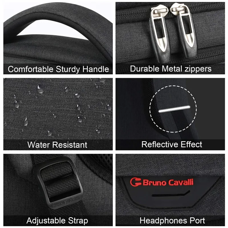 Mens Backpack Travel Bag Outdoor Camera Lens Black Ergonomic Notebook Large Capacity Mountaineering Waterproof Handbag_voghion.com