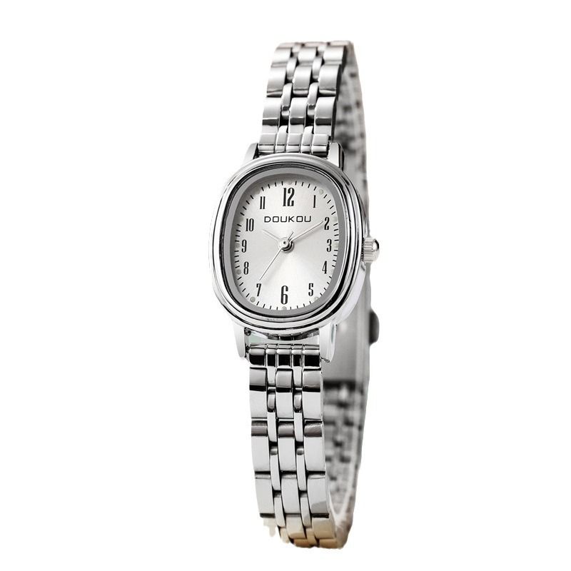 Orologio da polso da donna con cinturino in acciaio, nuovo, al quarzo, stile vintage, alla moda, digitale, semplice_voghion.com