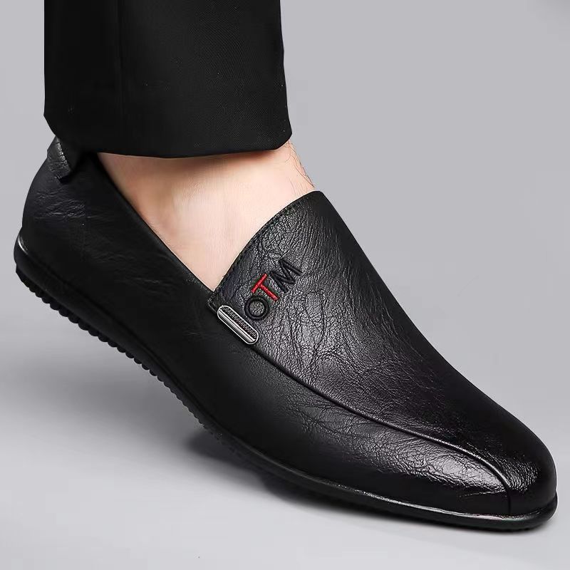 Unschlagbare Qualität Leder Herren, 2024 Herbst neuer Stil, täglich lässig bequeme faule Herrenschuhe, Single zum Fahren, Bohnenschuhe_voghion.com