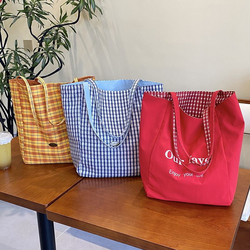 Borsa a mano bifacciale di grande capacità, stile coreano, 2025, per donna, casual, versatile, da portare sotto le ascelle_voghion.com